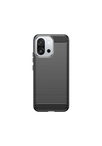 Microcase Oneplus 13t İle Uyumlu Brushed Carbon Fiber Silikon Kılıf - Siyah Al3332 Siyah
