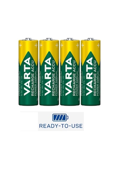 Varta Plug Şarj Cihazı+4x2600mah Aa Şarjlı Kalem Pil+çanta