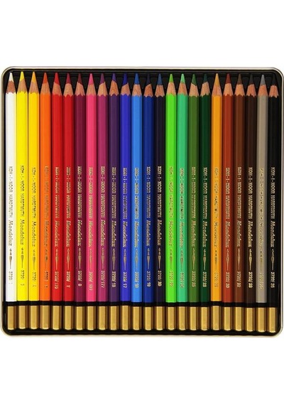 Koh-i Noor Mondeluz Aquarell Boya Kalemi 24 Renk Metal Kutu