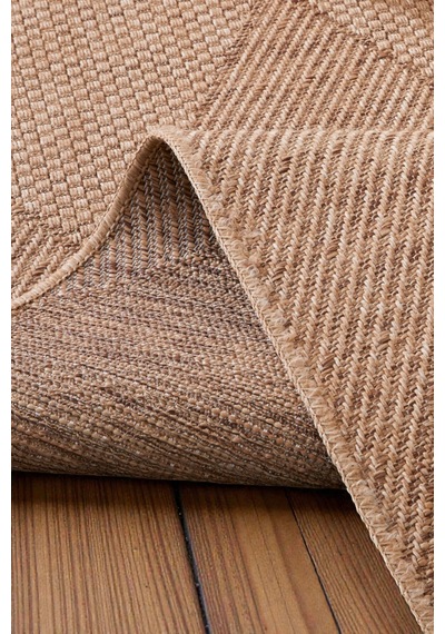 Doğal Jüt Görünümlü Dokuma Kilim Modern & İskandinav Desen Bej Bej