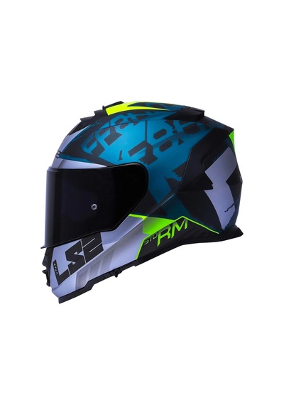Ls2 Storm 2 Sprinter Full Face Siyah Vizörlü Motosiklet Kaskı Siyah - Gri - Cobalt
