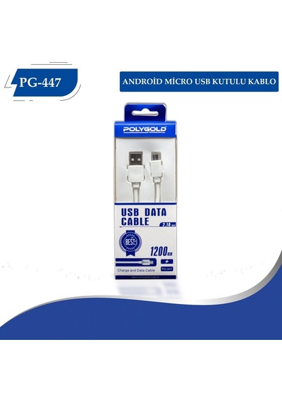 Poly Gold Pg-447 2.1A Micro Usb Kutulu Kablo
