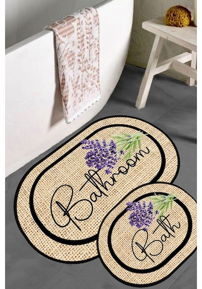 Home Bano 2lı Banyo Halısı Set Djtbanyo Renkli