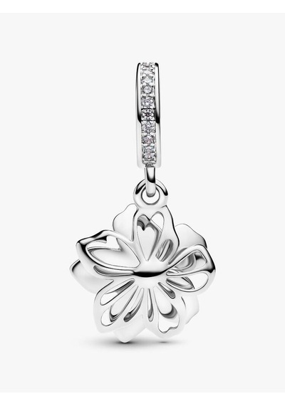 Mavi Çiçek Sallantılı Charm Gümüş