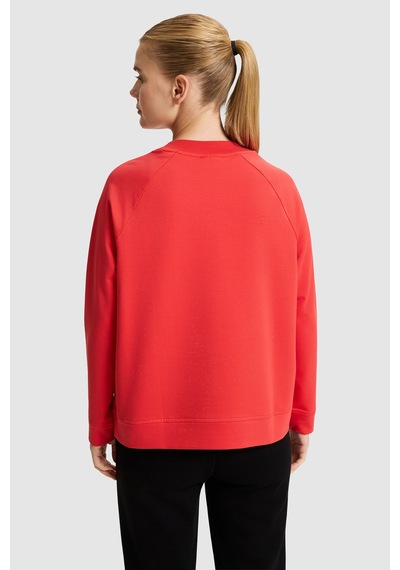 U.S. Polo Assn. Kadın Kırmızı Bisiklet Yaka Basic Sweatshirt 50328980-vr030