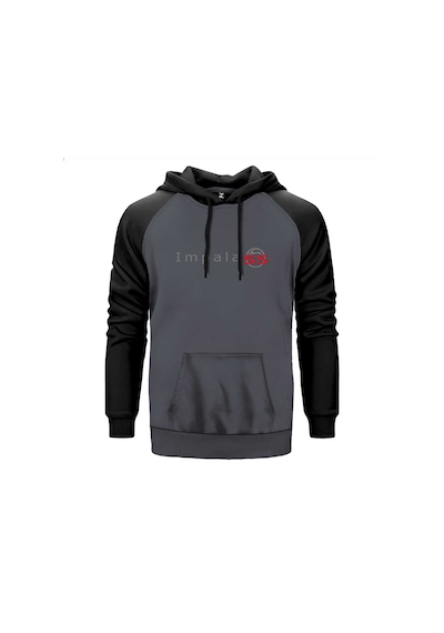 Chevrolet Impala Ss Logo Gri Renk Reglan Kol Sweatshirt Gri