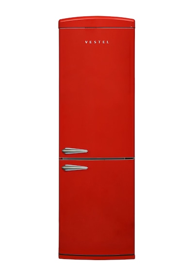 Vestel Retro NFK37201 Kırmızı 330 LT No-Frost Kombi Tipi Buzdolabı