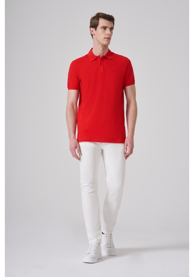 Morven Erkek Kırmızı Basic Polo Yaka Dynamic Fit T-shirt 26yc018007550 Kırmızı
