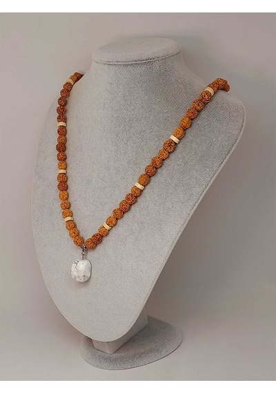 Havlit Taşlı Rudraksha Tohum Kolye Dolama Bileklik 8mm 49714