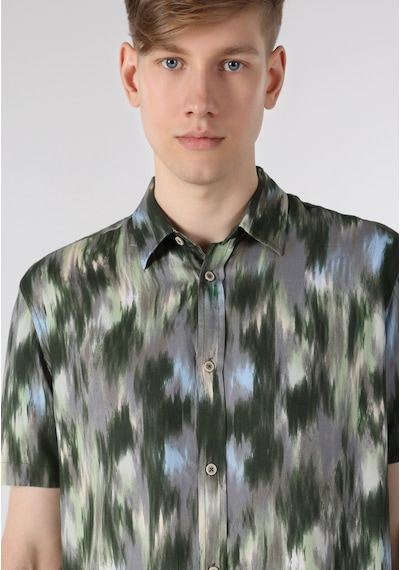 Colin's Colins Yeşil Erkek Gömlek K.kol Olive Green Çok Renkli
