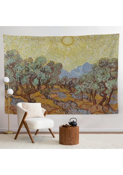 Vincent Willem Van Gogh - Zeytin Ağaçları Duvar Örtüsü - Olive Trees-7184
