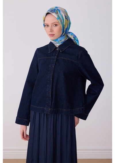Belli İpek Eşarp - 4315-83 Turkuaz Twill