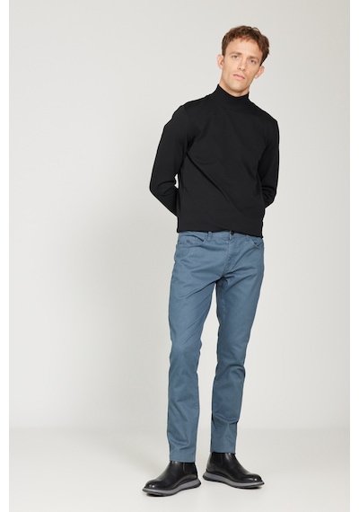 AC&Co / Altınyıldız Classics Erkek Indıgo Slim Fit Dar Kesim 5 Cepli Desenli Pamuklu Pantolon İndigo AC&Co / Altınyıldız Classics Erkek Indıgo Slim Fit Dar Kesim 5 Cepli Desenli Pamuklu Pantolon İndigo