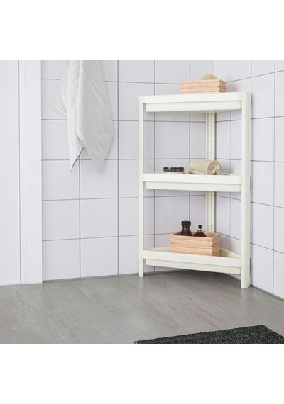 Banyo Raf Ünitesi Meridyendukkan Beyaz Pratik Raf Ünitesi 33x33x71 Cm Beyaz