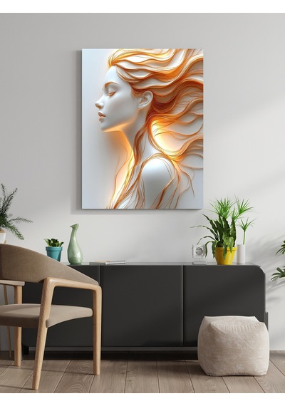 Modern Kadın Canvas Tablo Ev Ofis Mutfak Dekorasyonu Kanvas Duvar Tablo
