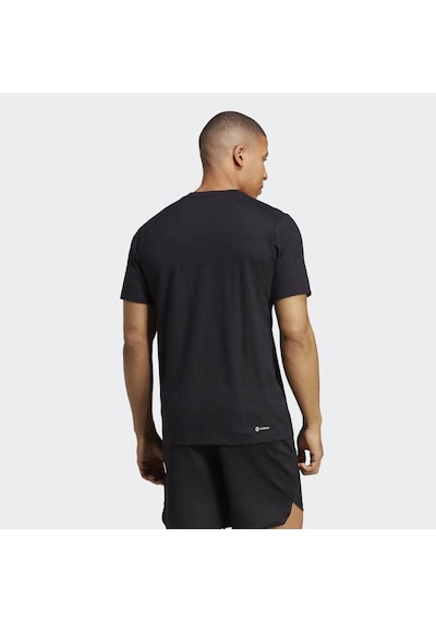 Adidas Tr-Es Fr Logo Tee Erkek Spor Tişört - Ib8273 Siyah