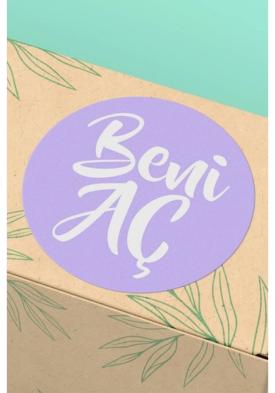 Mor Beni Aç Sticker 3x3cm St2370 Çok Renkli