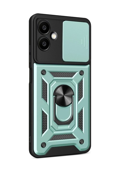 Samsung Galaxy A07 4g Pars Lens Yüzüklü Silikon - Yeşil