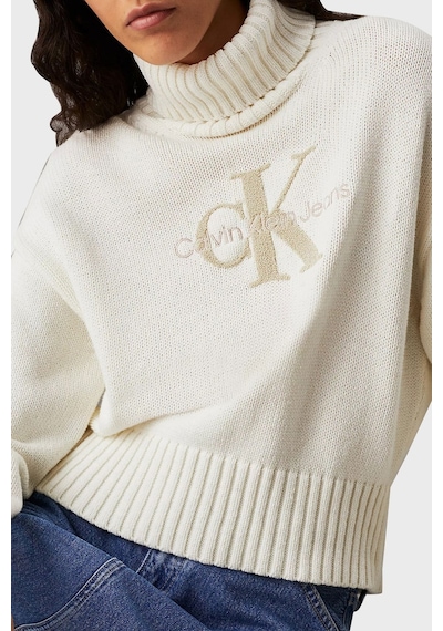Tommy Hilfiger Calvin Klein Kadın Triko Kazak Ekru