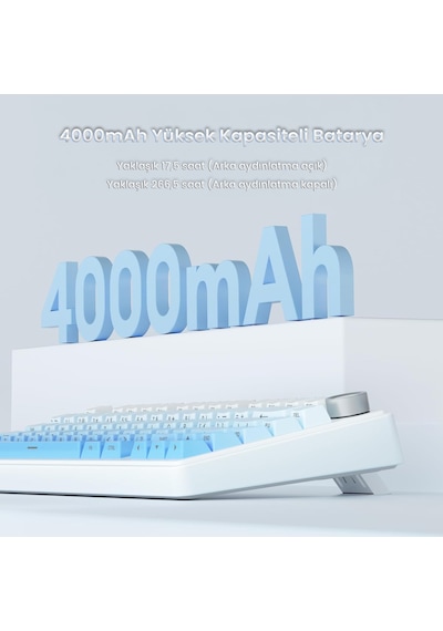 Aula F75 Mekanik Rgb Tkl Seiya Switch Kablosuz Makrolu Hot Swap Klavye Gradyan Mavi