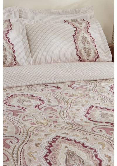Karaca Home Lemy %100 Pamuk Çift Kişilik Nevresim Takımı Pamuk Saten Bordo