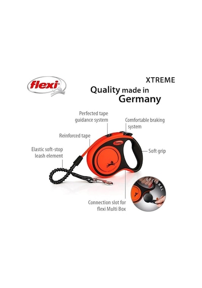 Flexi Xtreme Otomatik Şerit Tasma Large 8 Mt Turuncu Açık Mavi