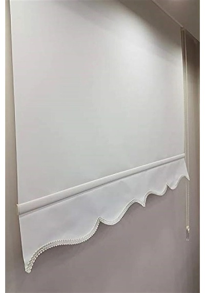 Kırık Beyaz Ekru Ithal Zebra Stor Perde Etek Dilimli Güneşlik 1.kalite Kumaş