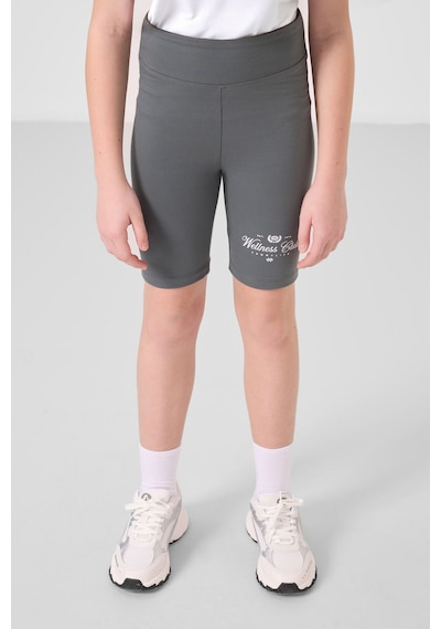 Tommylife Beyaz-haki Pamuklu O Yaka Standart Fit Baskılı Kız Çocuk Tayt Takım - 75190 Beyaz
