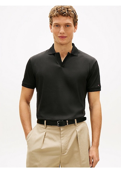 Tommy Hilfiger Mw0mw42745 Collar Intrest Inter Reg Erkek Polo Tişört Siyah