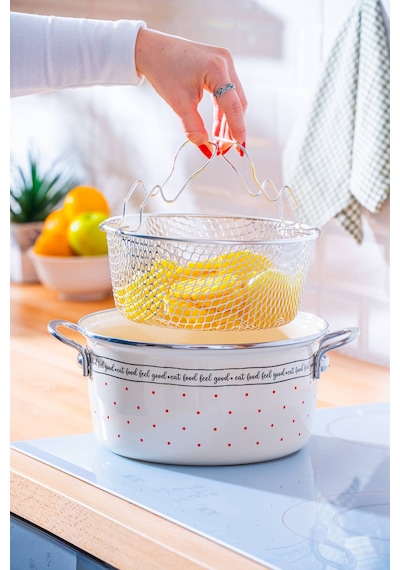 Acar Feel Good Emaye Kızartma Tenceresi - 22 Cm Renkli