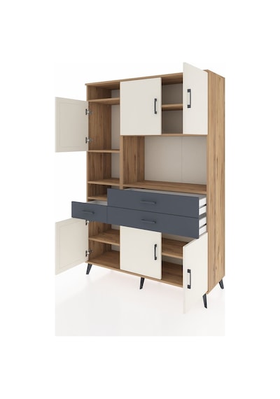 Hyperion Dolap 9 Raflı 3 Çekmeceli 6 Kapaklı 132x44x195 Çam-aytaşı/antrasit Aytası/antrasıt - Atlas Çam Hyperion Dolap 9 Raflı 3 Çekmeceli 6 Kapaklı 132x44x195 Çam-aytaşı/antrasit Aytası/antrasıt - Atlas Çam