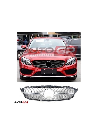Mercedes W205 Diamond Ön Panjur Izgara Seti Amg 2019+ C Serisi