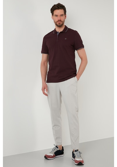 Buratti Pamuklu Slim Fit Şerit Detaylı Düğmeli Polo Yaka 3'Lü Paket Erkek T Shirt 5902118S3 Siyah-Vişne-Antrasit