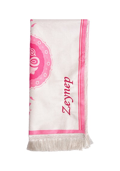 Cami Desenli İsimli Çocuk Seccadesi - İsme Özel Nakışlı - Pembe Pembe