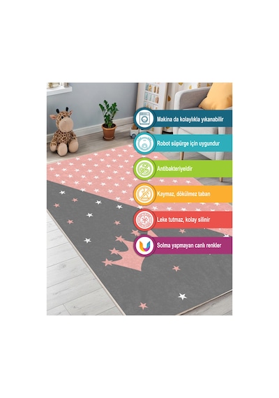 Dijital Baskılı Pamuk Tabanlı Çocuk Halısı Kaymaz, Yumuşak, Makinede Yıkanabilir Çok Renkli 795351385 Çok Renkli Dijital Baskılı Pamuk Tabanlı Çocuk Halısı Kaymaz, Yumuşak, Makinede Yıkanabilir Çok Renkli 795351385 Çok Renkli