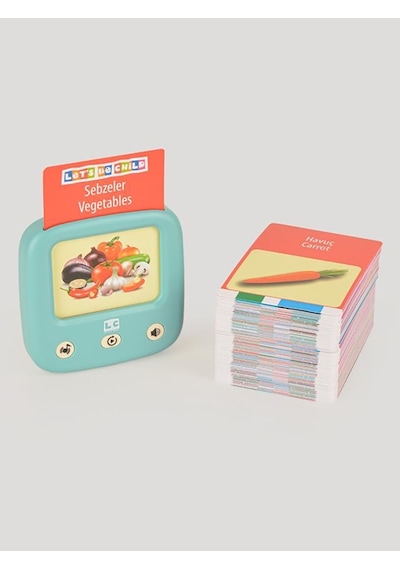 Let's Be Child Öğretici Türkçe & İngilizce Konuşan Kartlar Mavi