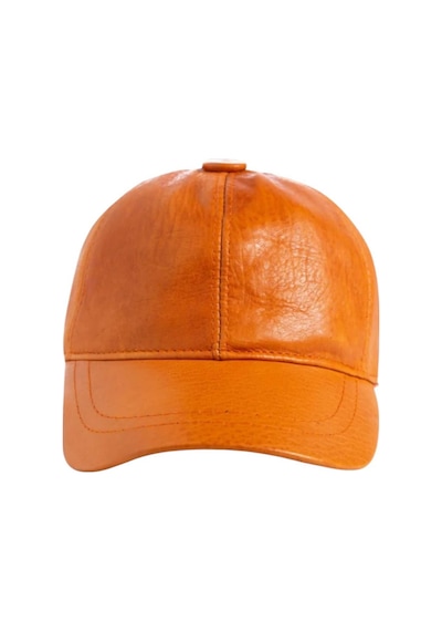 Unisex %100 Deri Arkadan Ayarlanabilir Baseball Kep Şapka Taba