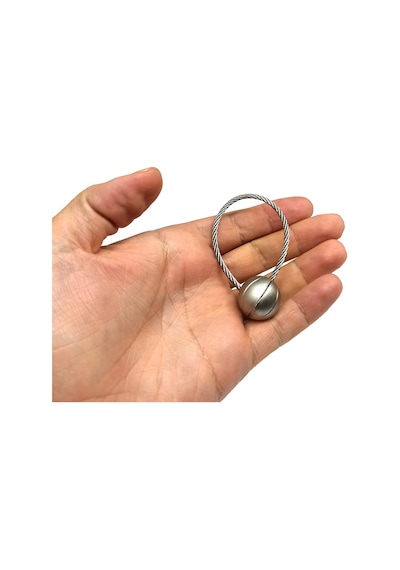 Yuvarlak Top başlıklı çelik  İpli Anahtarlık