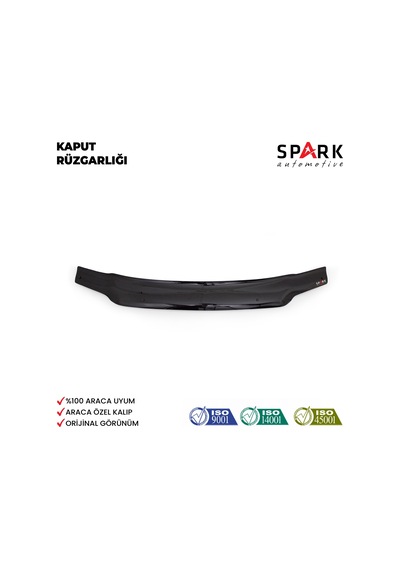 Volkswagen Caddy 2004-2010 Yıl Aralığı Uyumlu Kaput Rüzgarlığı 3mm Siyah