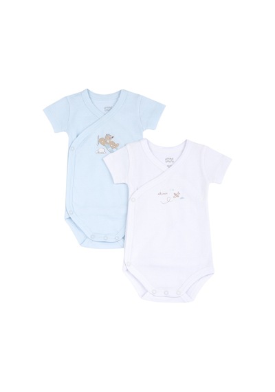 Chicco Kız Bebek 2li Kısa Kollu Body Set 09102083000000 000021 Mavi