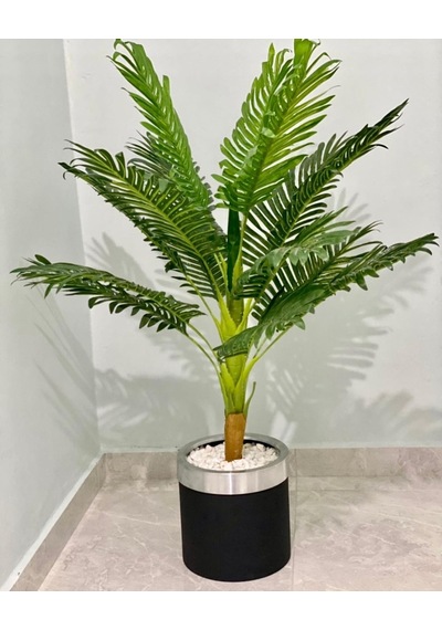 Rüzgar Yapay Çiçekçilik 25x25 Saksıda Areka Ağacı Yeşil