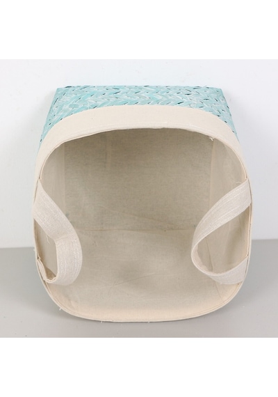 Humi 42x42x33 Cm Doğal Bambu Xl Sepet Mavi