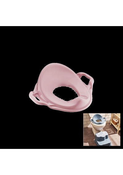 Kulplu Çocuk Klozet Adaptörü - Pembe Çok Renkli