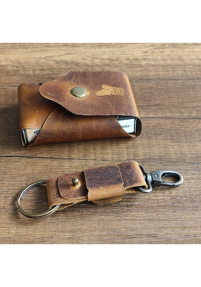 Sumerian Leather Craft Deri Sigara Kılıfı Taba