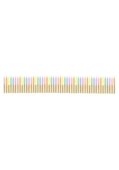 Meri Meri - Mini Pastel Mumlar - 50 Adet