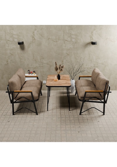 Mb Garden Furnıture Simetri Model, Balkon, Mutfak, Bahçe,cafe,metal Koltuk Takımı,bahçe Takımı,çay Seti, 2+2 Takım+masa Kapuçino Cappuccino Mb Garden Furnıture Simetri Model, Balkon, Mutfak, Bahçe,cafe,metal Koltuk Takımı,bahçe Takımı,çay Seti, 2+2 Takım+masa Kapuçino Cappuccino