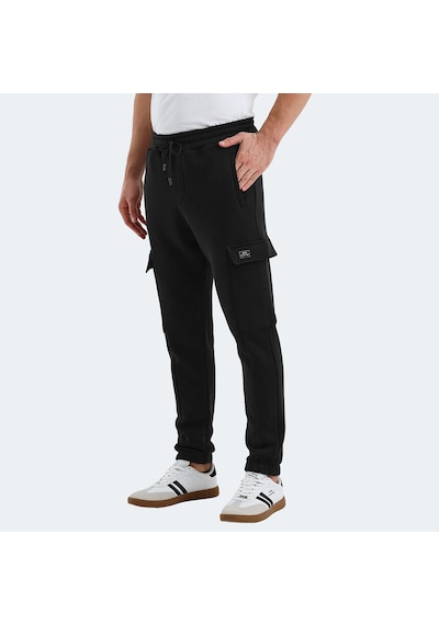 Slazenger VALORA Erkek Cepli Dar Paça Siyah Eşofman Altı