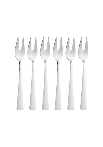 Limon Ve Fondü Çatalı Seti, Çelik, 11 Cm, Gümüş Metalik, 6 Parça Diğer