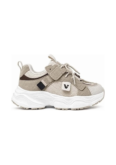 Vicco Çoçuk Unisex Kışlık Su Geçirmez Kaydırmaz Hafif Eva Taban Rahat Cilt Deri Spor Ayakkabı Bej