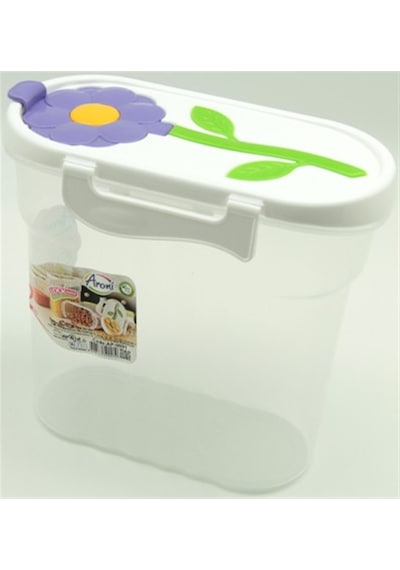 1.7 Litre Plastik Gıda Erzak Saklama Kabı Papatya Kapaklı Çok Renkli 80444658